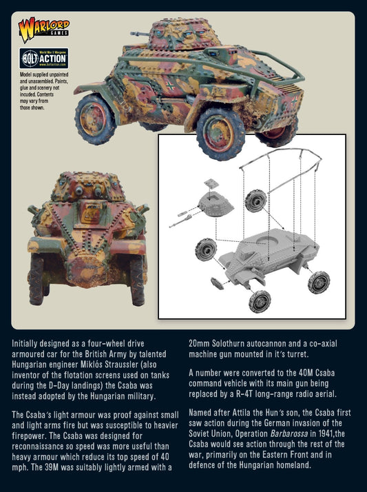 Bolt Action: 39M Csaba armoured car