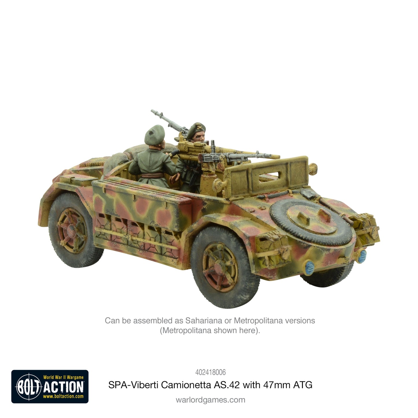 Bolt Action: SPA-Viberti Camionetta AS. 42 with 47mm ATG