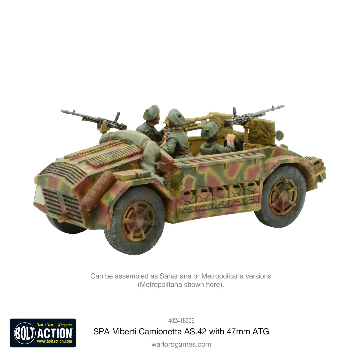 Bolt Action: SPA-Viberti Camionetta AS. 42 with 47mm ATG