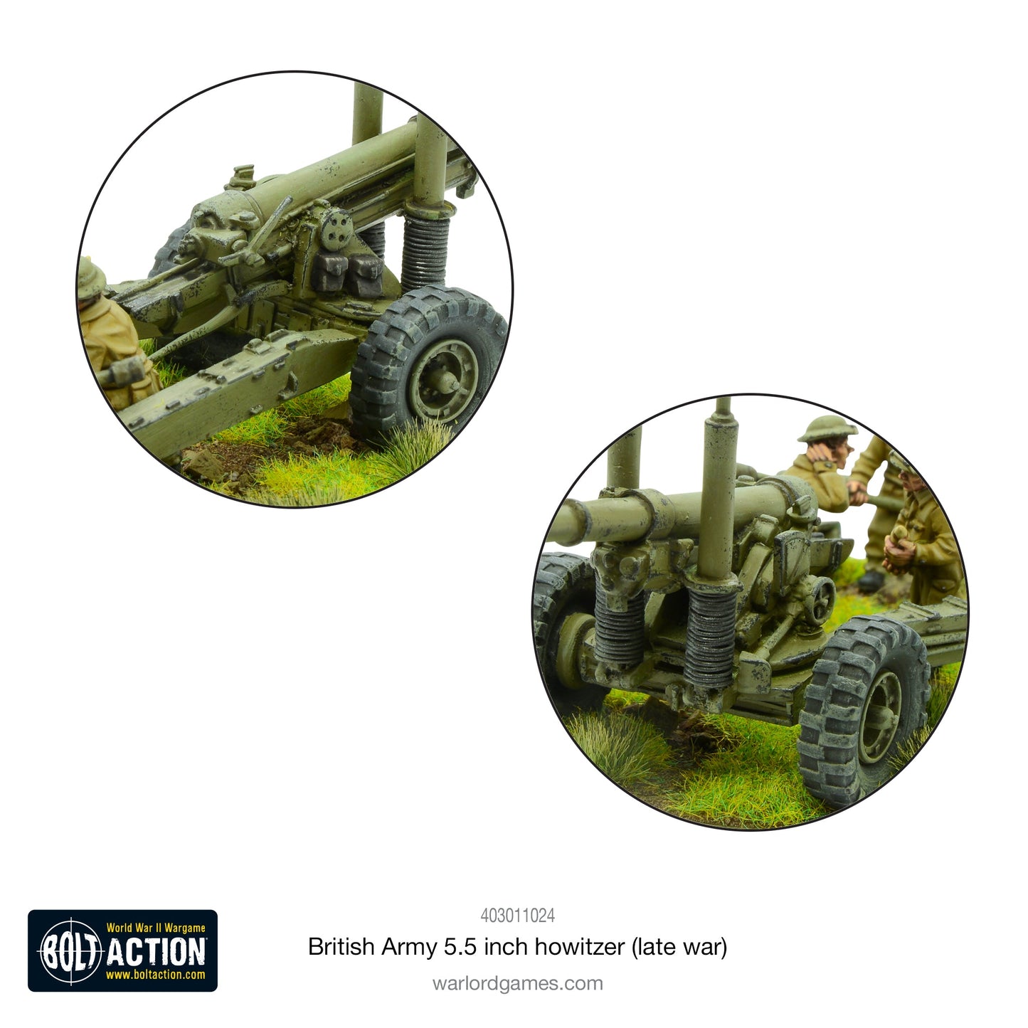 Bolt Action: British Army 5.5 inch Howitzer (Late War)