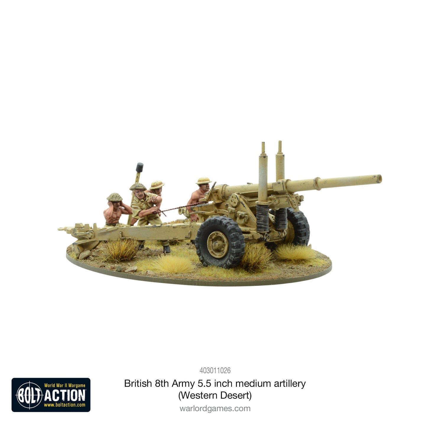 Bolt Action: British 8th Army 5.5 inch medium artillery (Western Desert)