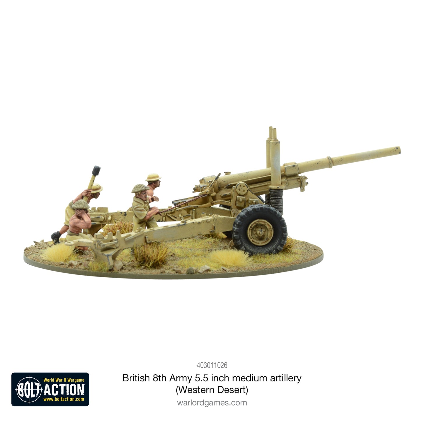 Bolt Action: British 8th Army 5.5 inch medium artillery (Western Desert)