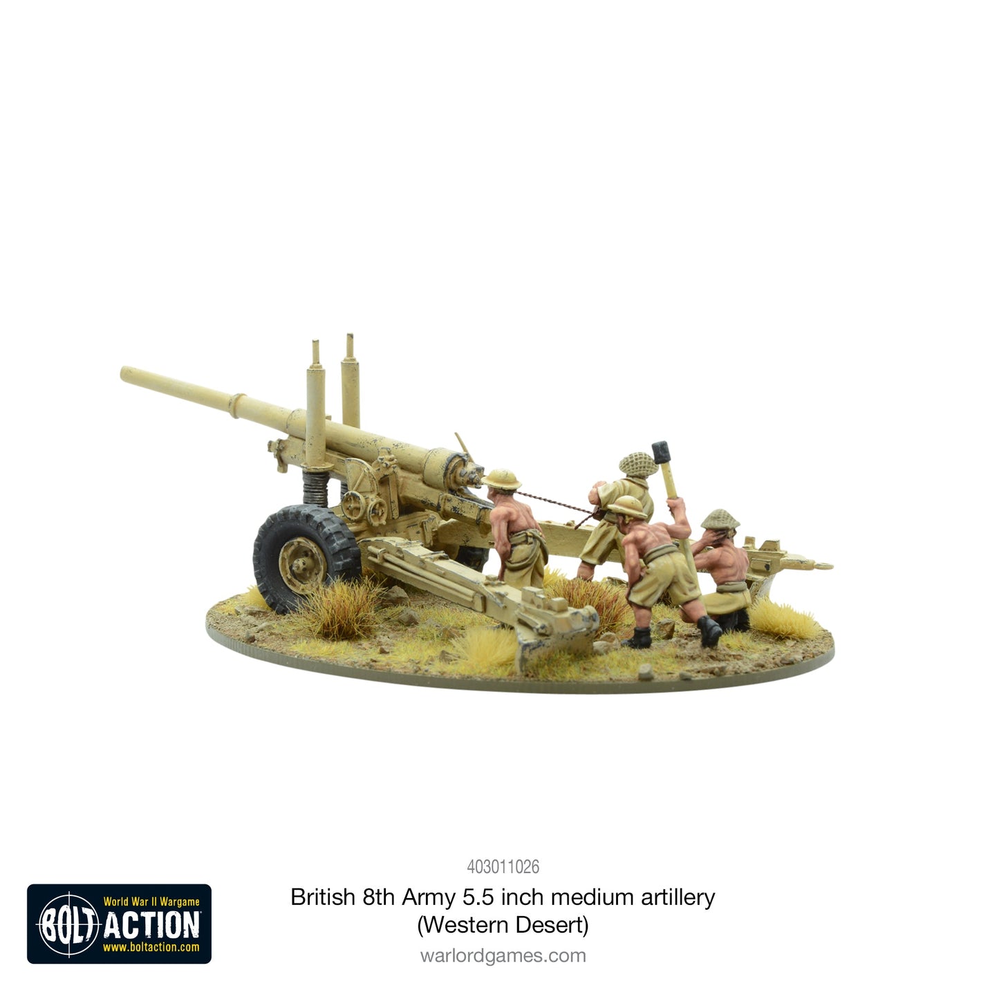 Bolt Action: British 8th Army 5.5 inch medium artillery (Western Desert)