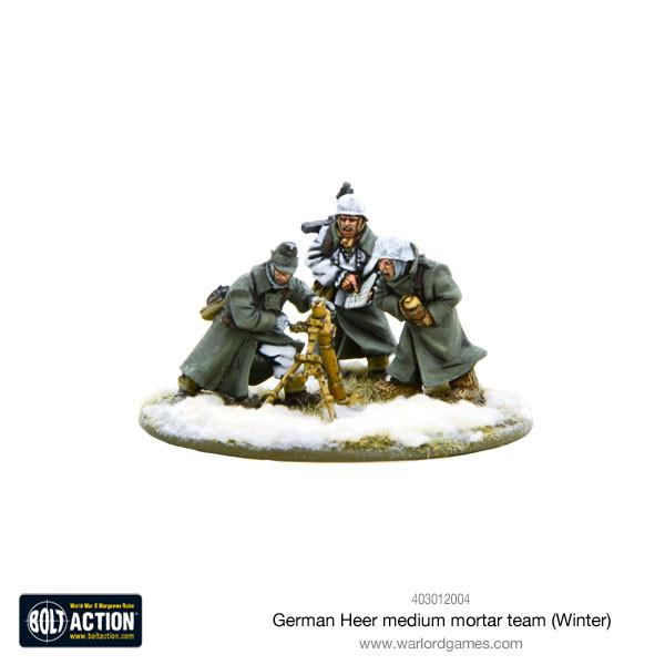 Bolt Action: German - German Heer Medium Mortar team (Winter)