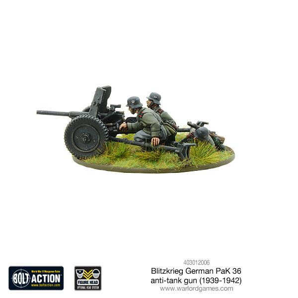 Bolt Action: German - Blitzkrieg German Pak 36 anti-tank gun