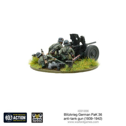 Bolt Action: German - Blitzkrieg German Pak 36 anti-tank gun