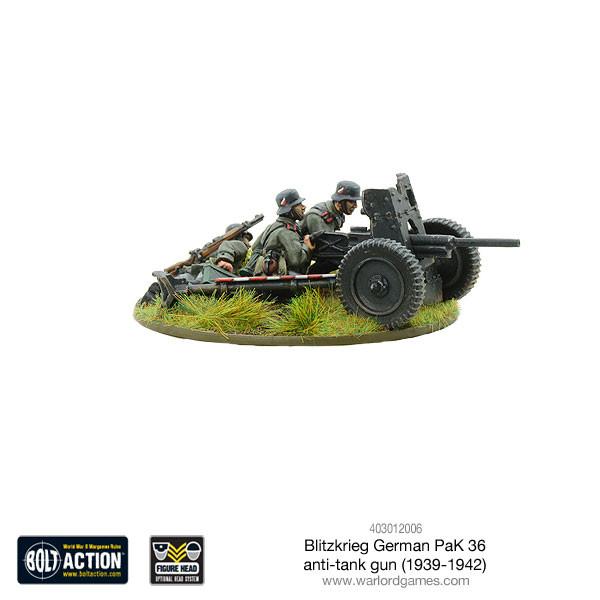 Bolt Action: German - Blitzkrieg German Pak 36 anti-tank gun