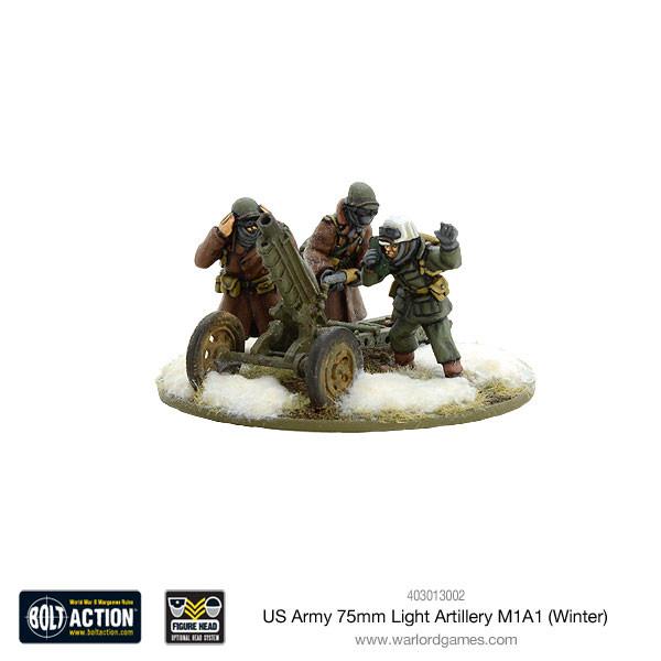 Bolt Action: USA - US Army 75mm Light Artillery M1A1 (Winter)