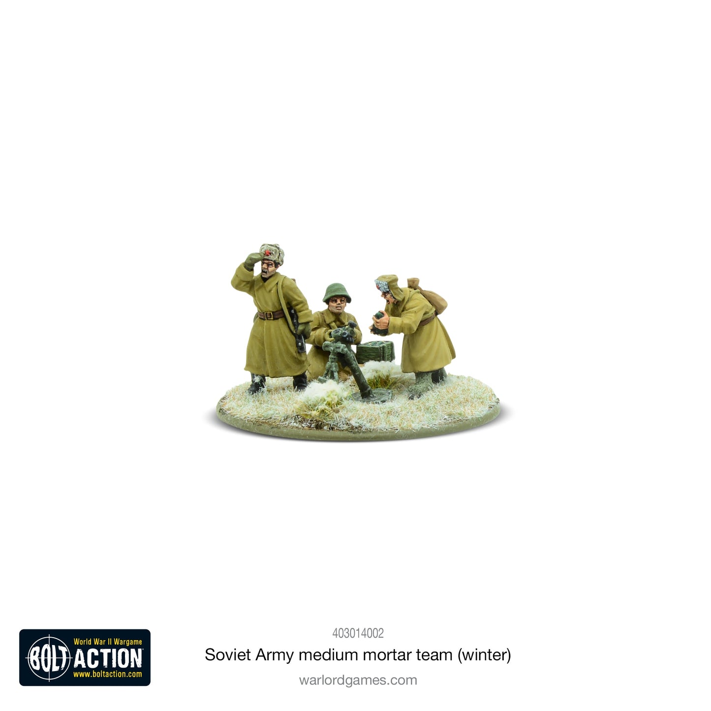 Bolt Action: Soviet 82mm medium mortar team (Winter)