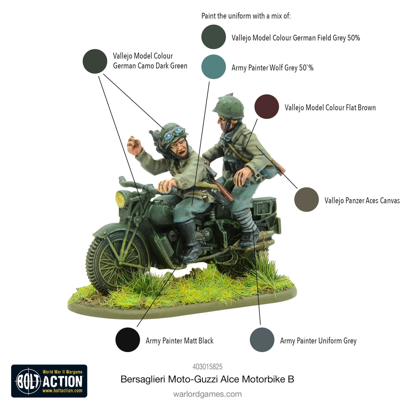 Bolt Action: Bersaglieri Moto-Guzzi Alce Motorbike B