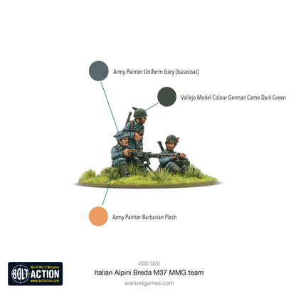 Bolt Action: Italian Alpini Breda M37 Medium Machine Gun Team