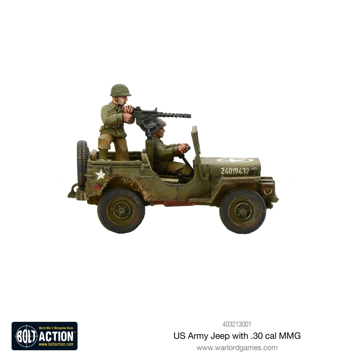 Bolt Action: USA - US Army Jeep with 30 Cal MMG