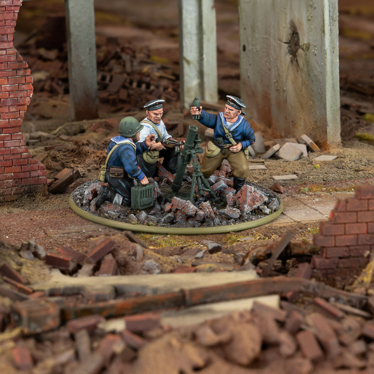 Bolt Action: Soviet - Soviet Naval Brigade Medium Mortar Team