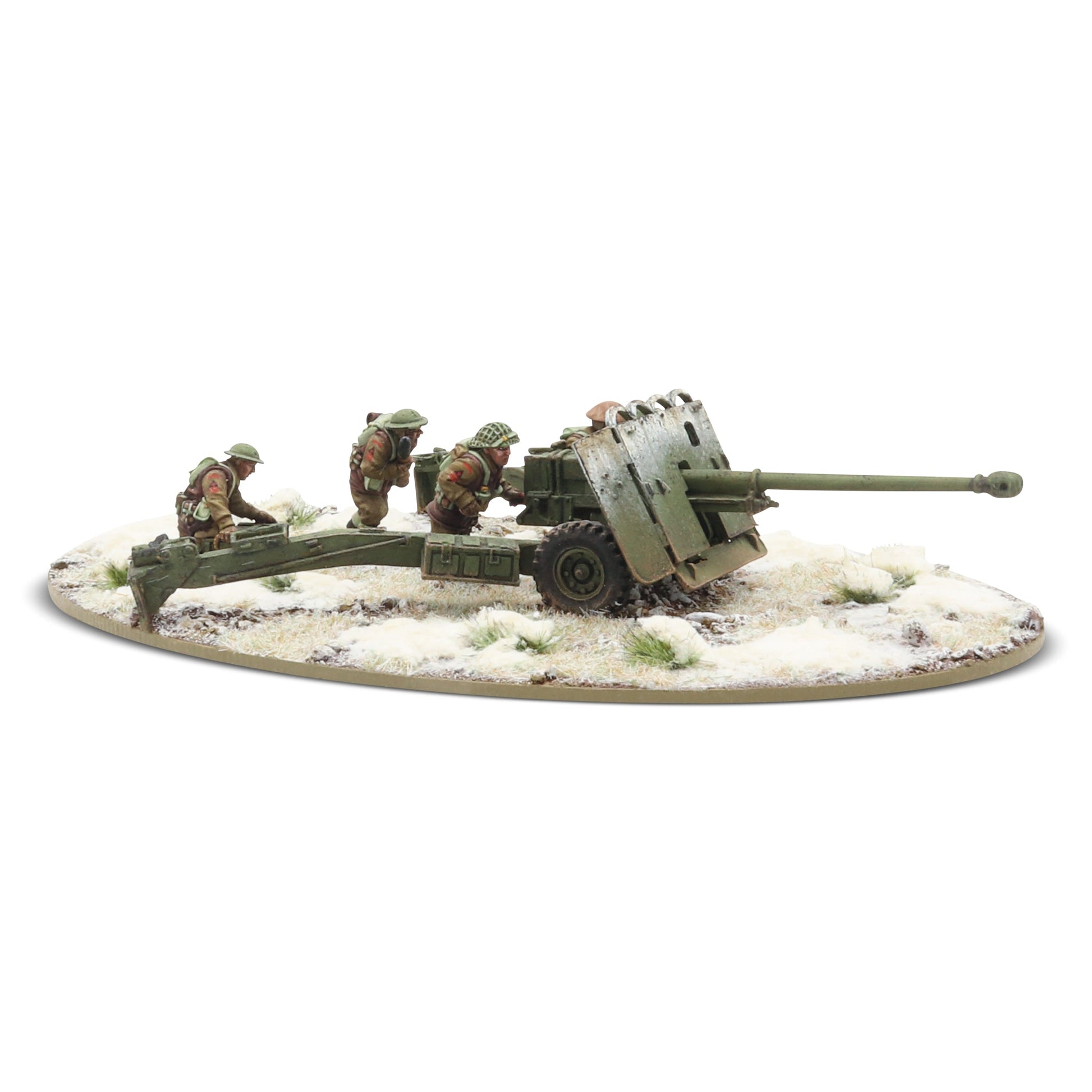 Bolt Action: 17 pdr anti-tank gun with British infantry (winter) crew