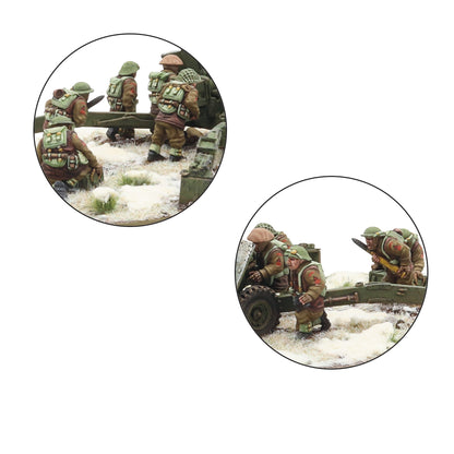 Bolt Action: 17 pdr anti-tank gun with British infantry (winter) crew