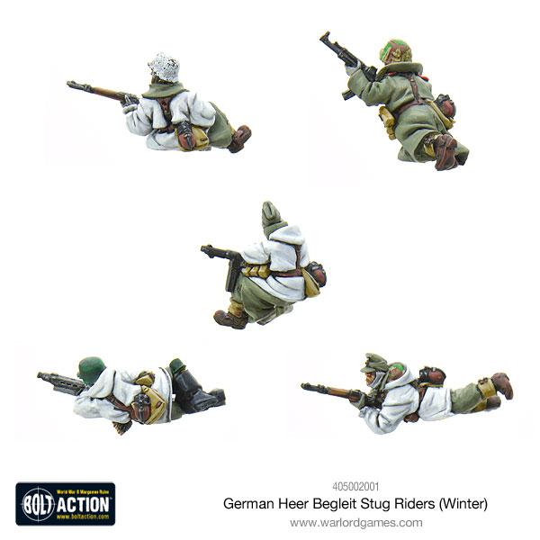 Bolt Action: German - German Heer Begleit Stug riders (Winter)