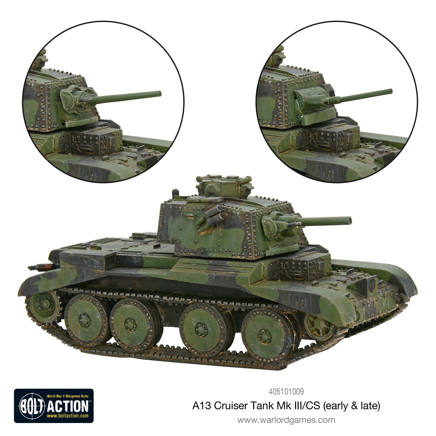 Bolt Action: A13 cruiser tank Mk III/CS (early & late)