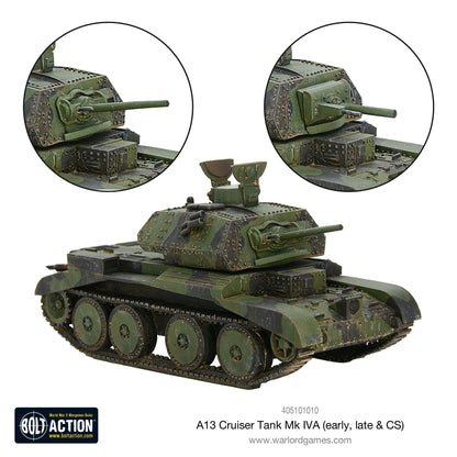 Bolt Action: A13 cruiser tank Mk IVA (early, late & CS)