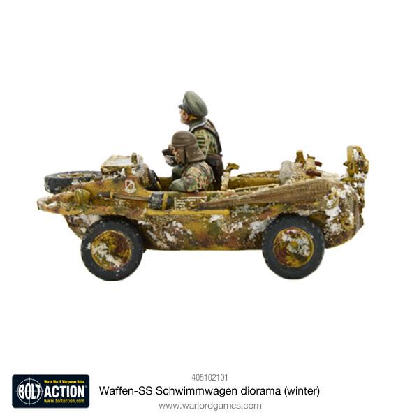 Bolt Action: German - Waffen-SS Schwimmwagen diorama (winter)