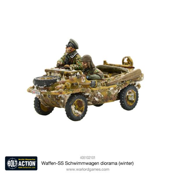 Bolt Action: German - Waffen-SS Schwimmwagen diorama (winter)