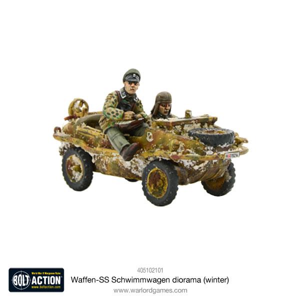 Bolt Action: German - Waffen-SS Schwimmwagen diorama (winter)