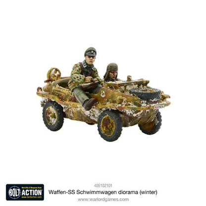 Bolt Action: German - Waffen-SS Schwimmwagen diorama (winter)