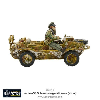 Bolt Action: German - Waffen-SS Schwimmwagen diorama (winter)