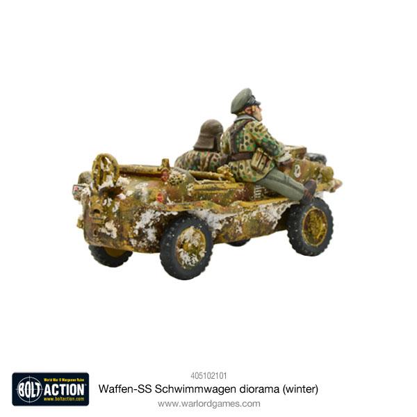 Bolt Action: German - Waffen-SS Schwimmwagen diorama (winter)