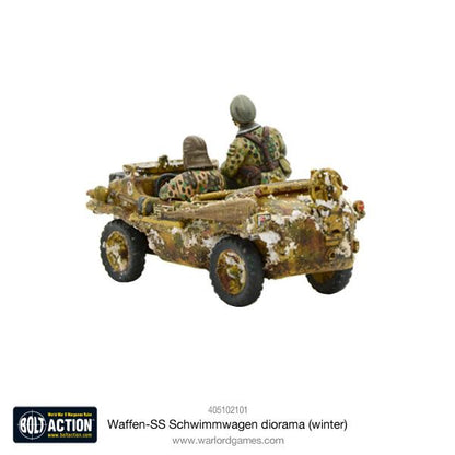 Bolt Action: German - Waffen-SS Schwimmwagen diorama (winter)