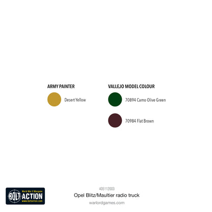 Bolt Action: German - Opel Blitz/Maultier Radio Truck