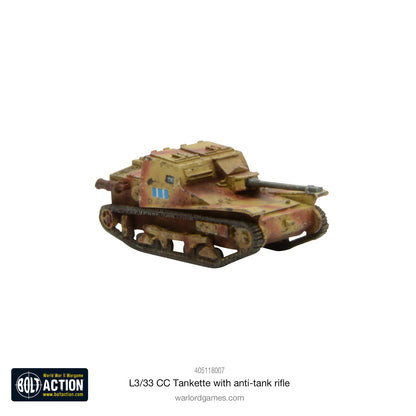 Bolt Action: L3/33 CC Tankette with anti-tank rifle