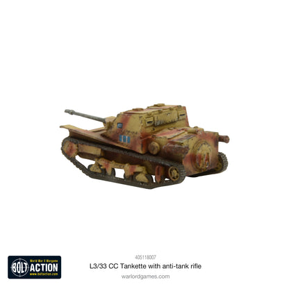 Bolt Action: L3/33 CC Tankette with anti-tank rifle