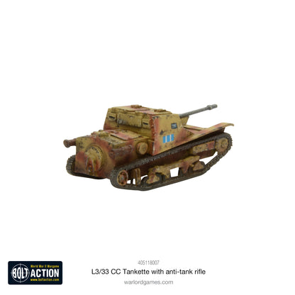 Bolt Action: L3/33 CC Tankette with anti-tank rifle