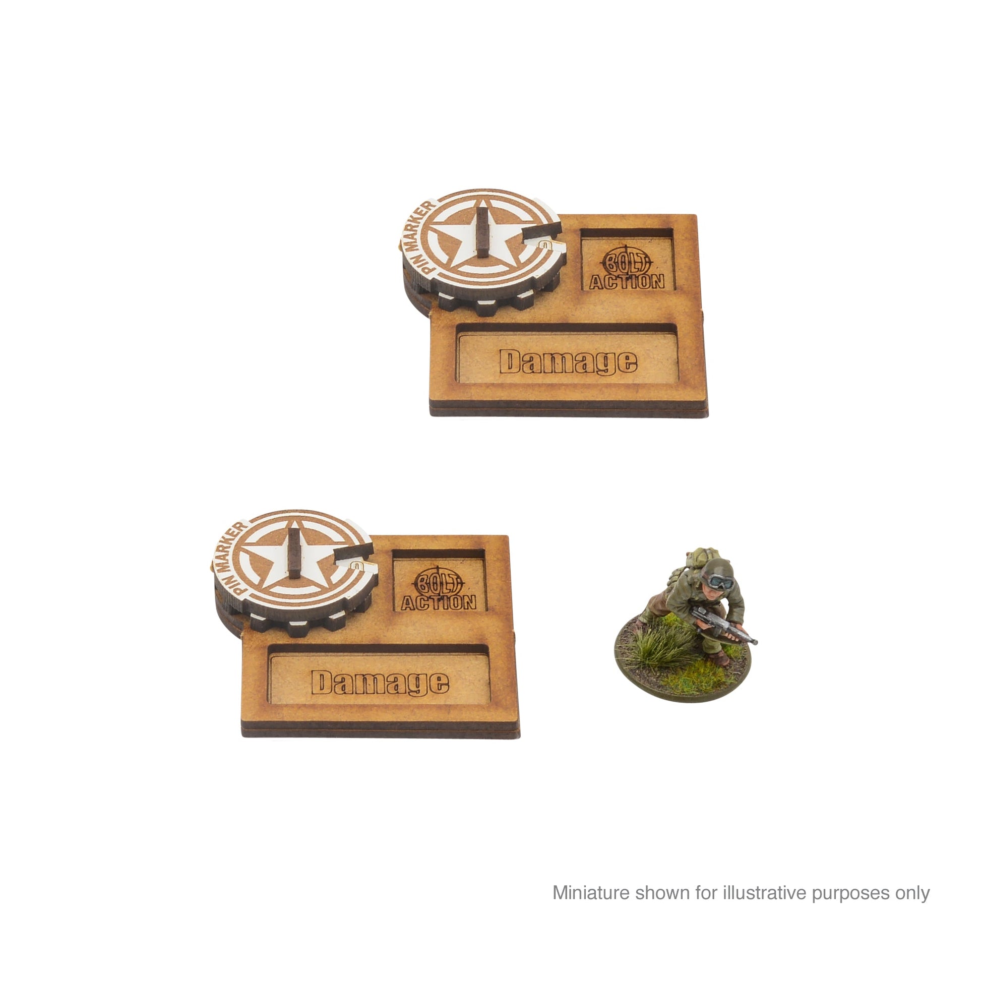 Bolt Action: USA - MDF Vehicle Pin Markers- USA