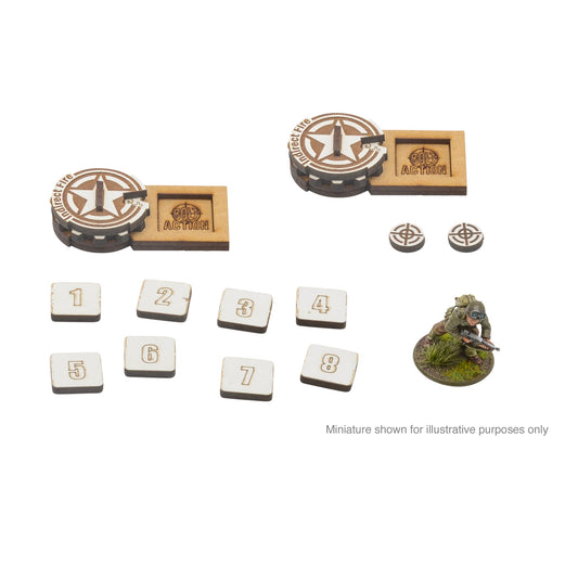 Bolt Action: USA - MDF Artillery Zeroing In Markers- USA