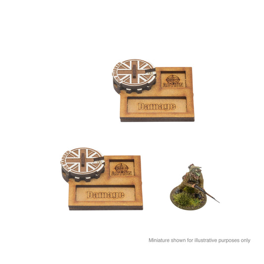 Bolt Action: MDF Vehicle Pin Markers - Great Britain