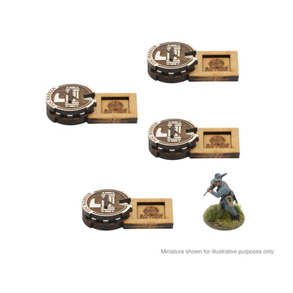 Bolt Action: MDF Unit Pin Markers - Italy