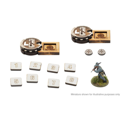 Bolt Action: MDF Artillery Zeroing In Markers - Italy