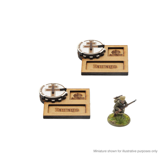 Bolt Action: MDF Vehicle Pin Markers - Free French