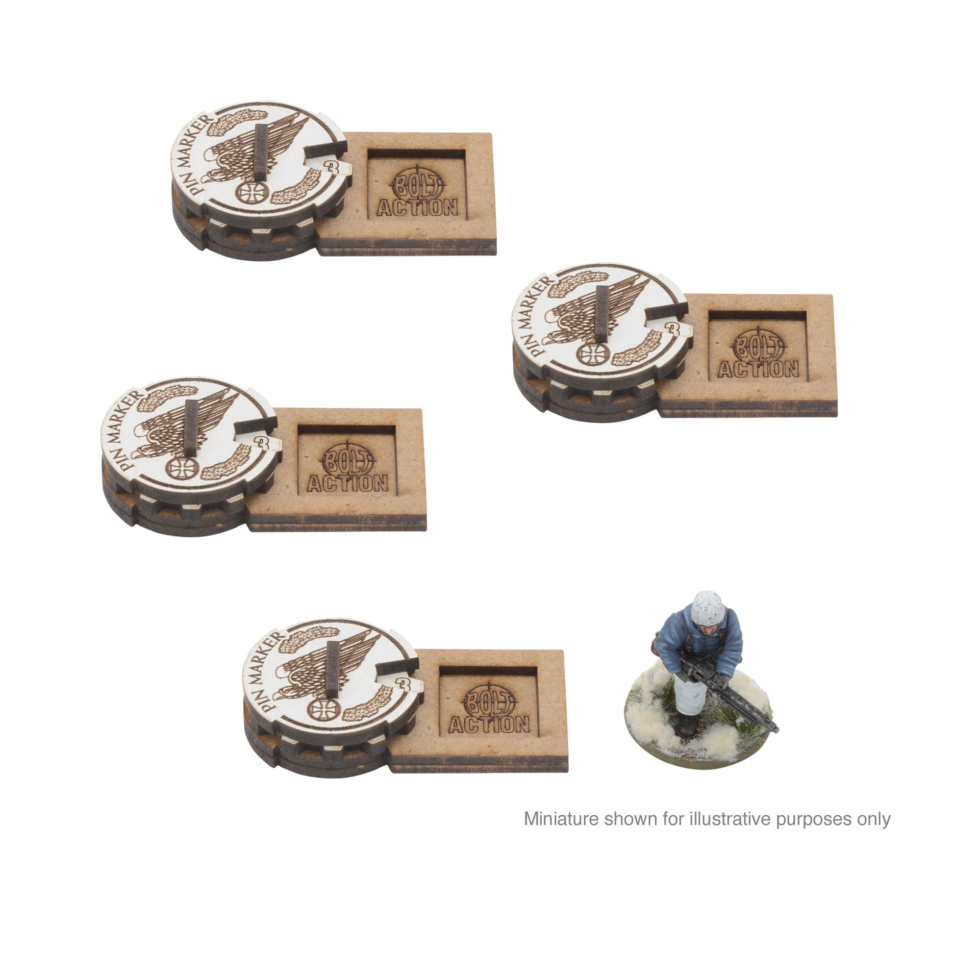 Bolt Action: German - MDF Unit Pin Markers - Fallschirmjäger