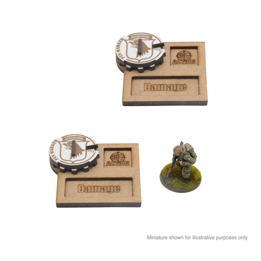 Bolt Action: USA - MDF Vehicle Pin Markers - 101st American Airborne 'Screaming Eagles'