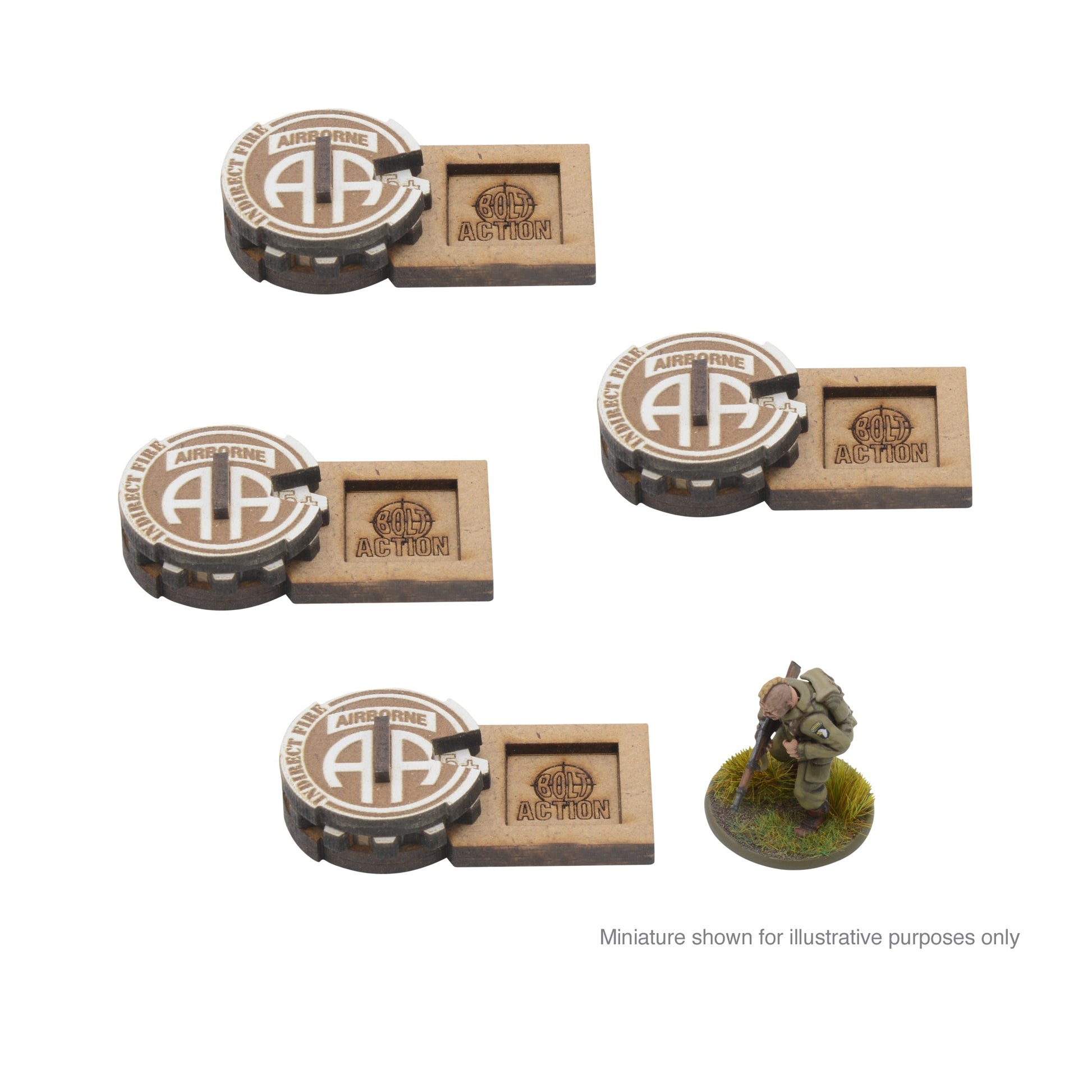 Bolt Action: USA - MDF Unit Pin Markers - 82nd American Airborne 'All American'