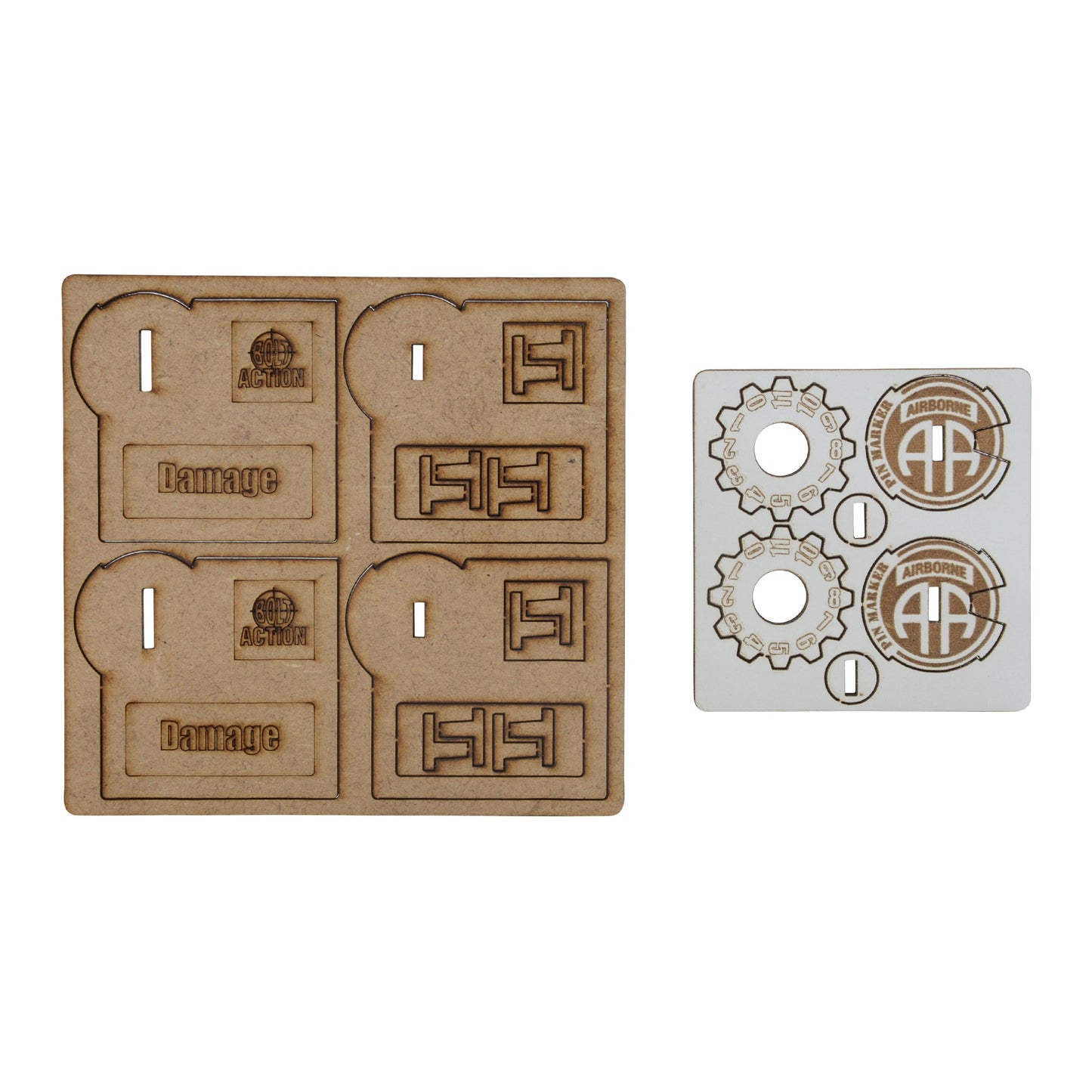 Bolt Action: USA - MDF Vehicle Pin Markers - 82nd American Airborne 'All American'
