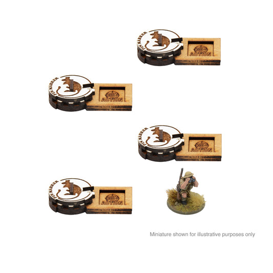 Bolt Action: MDF Unit Pin Markers - British 8th Army 'Desert Rats'