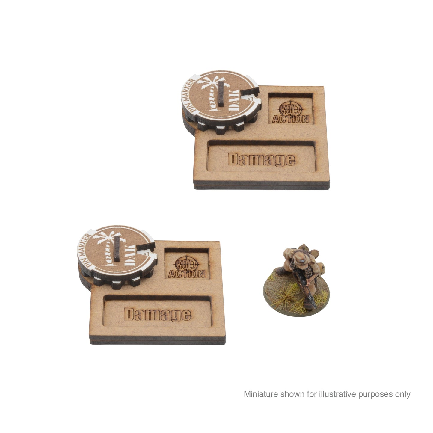 Bolt Action: German - MDF Vehicle Pin Markers - German ' Afrika Korps'