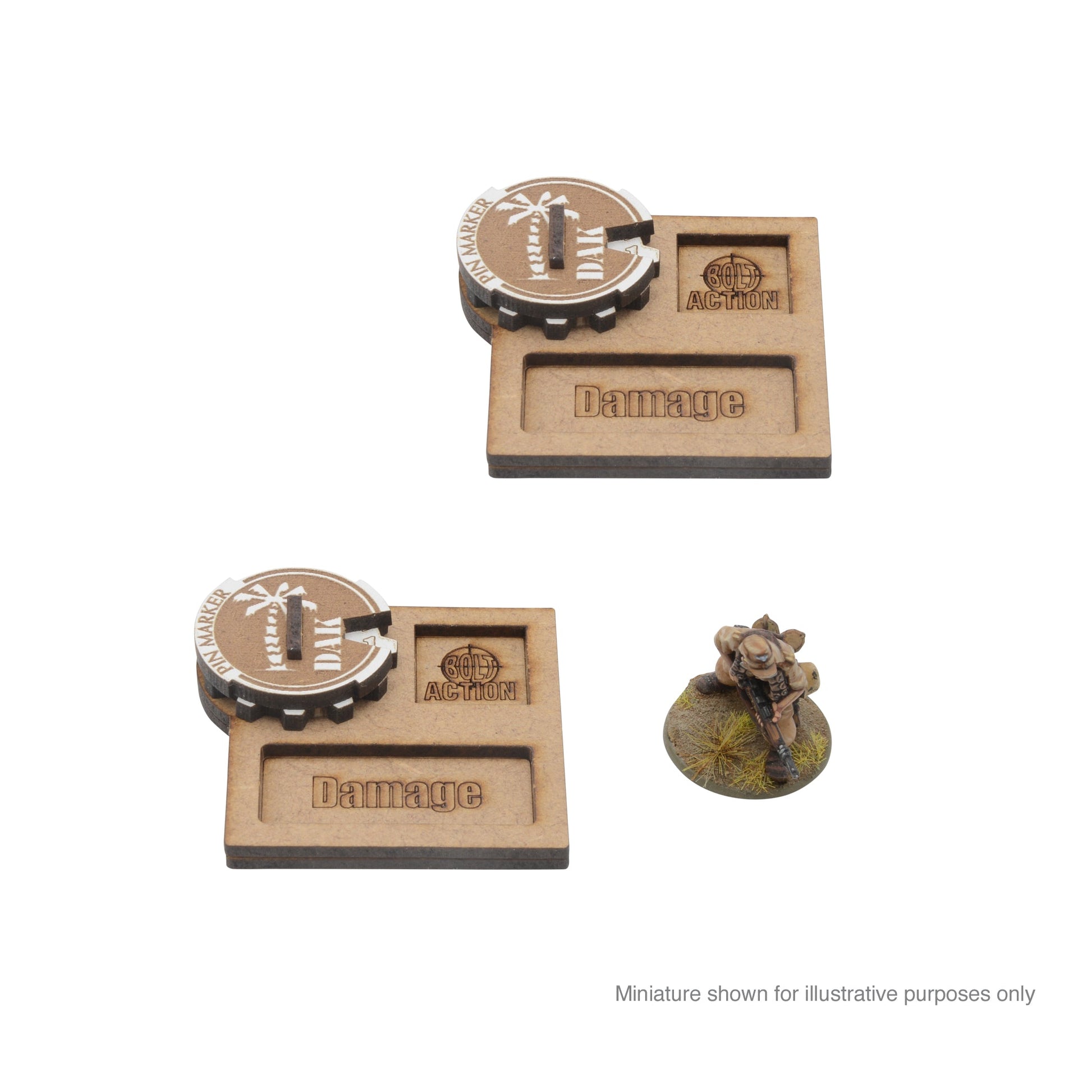 Bolt Action: German - MDF Vehicle Pin Markers - German ' Afrika Korps'