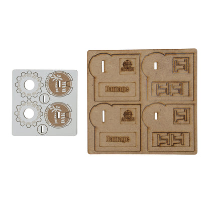 Bolt Action: German - MDF Vehicle Pin Markers - German ' Afrika Korps'
