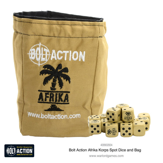 Bolt Action: German - Afrika Korps D6 and dice bag