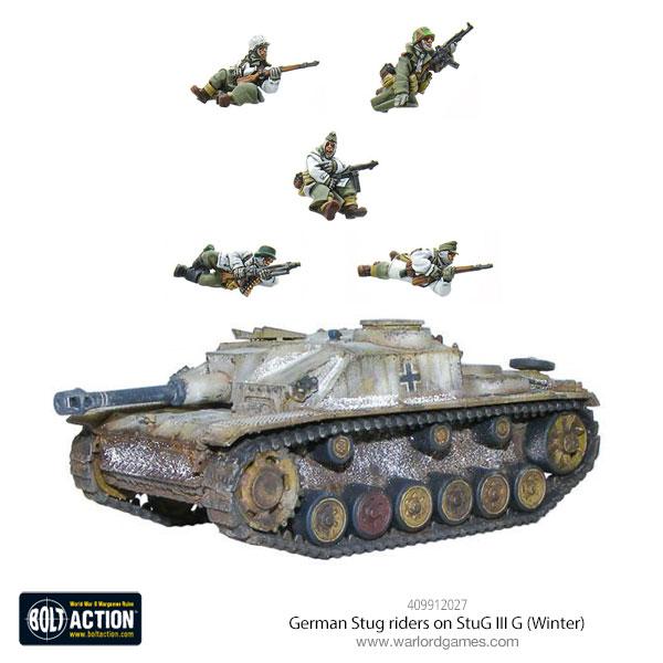 Achtung Panzer!: German Tanks - German Stug riders on StuG III G (Winter)