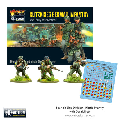 Bolt Action: German - Spanish Blue Division - Plastic Infantry with Decal Sheet